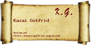 Kazai Gotfrid névjegykártya
